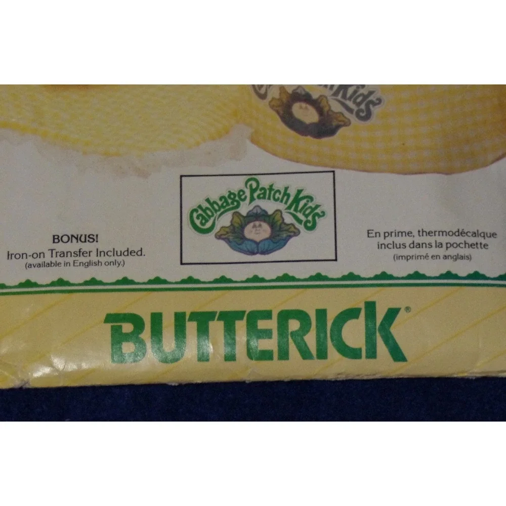 BUTTERICK - CABBAGE PATCH #337 / #6661 -‎ CUTE DOLL BED CARRIER PATTERN  FF